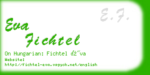 eva fichtel business card